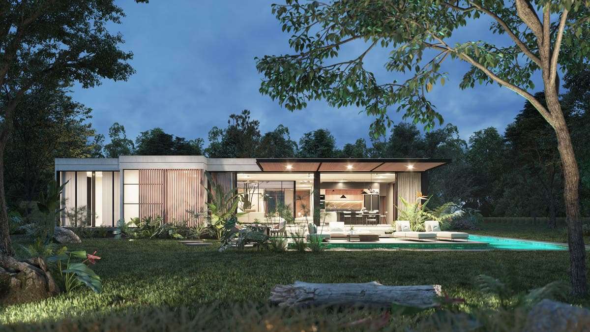 Casas en lotes de 10.000 m2.